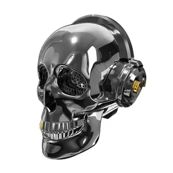 OneDer V7 Skull Portable Blue tooth Wireless Speaker Creative Gift with Handsfree Mic FM
