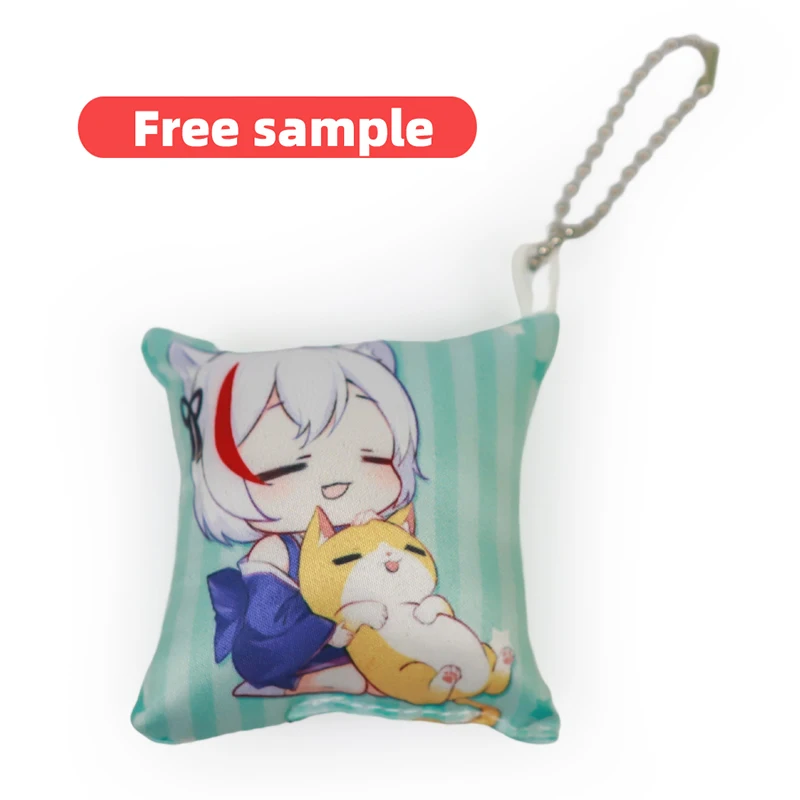 Factory cheap price  custom printed Mini Cute Dakimakura anime keychain Doll Keychains