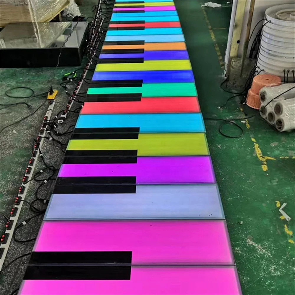 Biumart Brick Lights LED Piano Interactive Sensor Sounding Floor Light for Outdoor Interactive Event