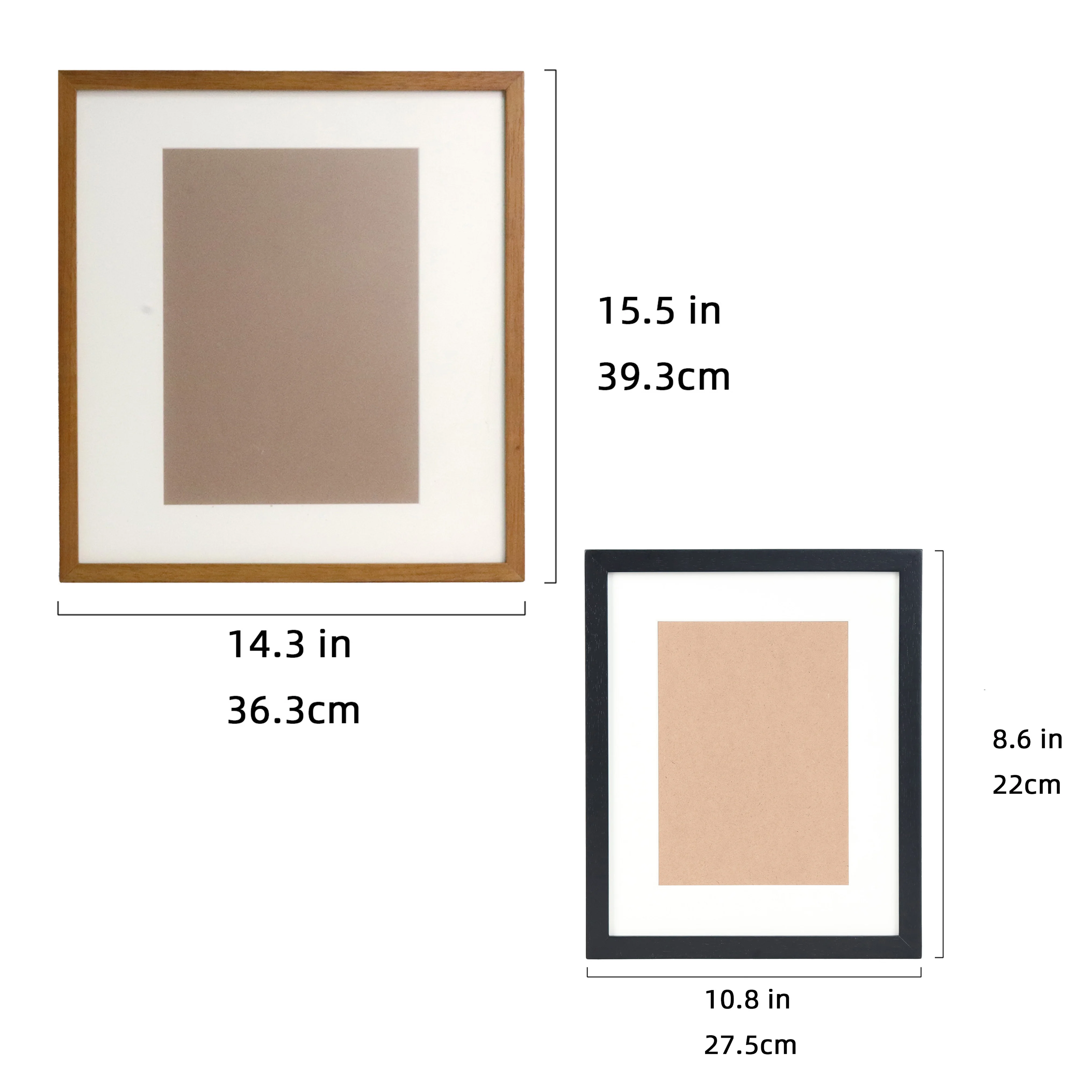 Simple Design Art Decor Customized 4X6 5X7 8X10 A4 Wood Picture Frame With Mat