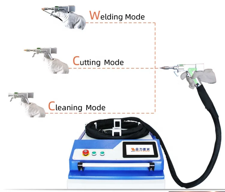 handheld laser welding machine 1000w 1500w 2000w handheld fiber laser welding cleaning and cutting machine