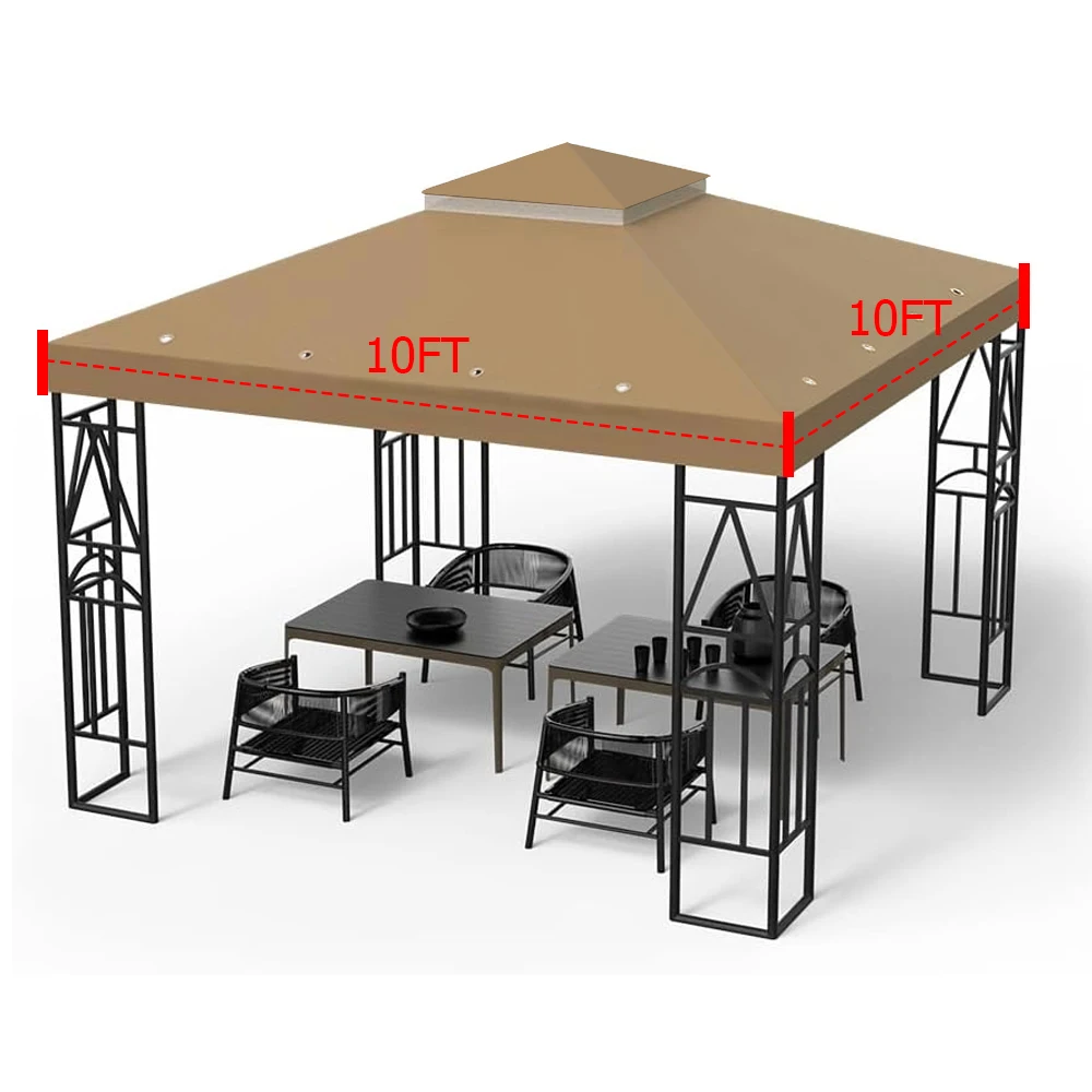 Tent set Haideng new 3x3 waterproof fabric replacement gazebo roof cover for patio outdoor