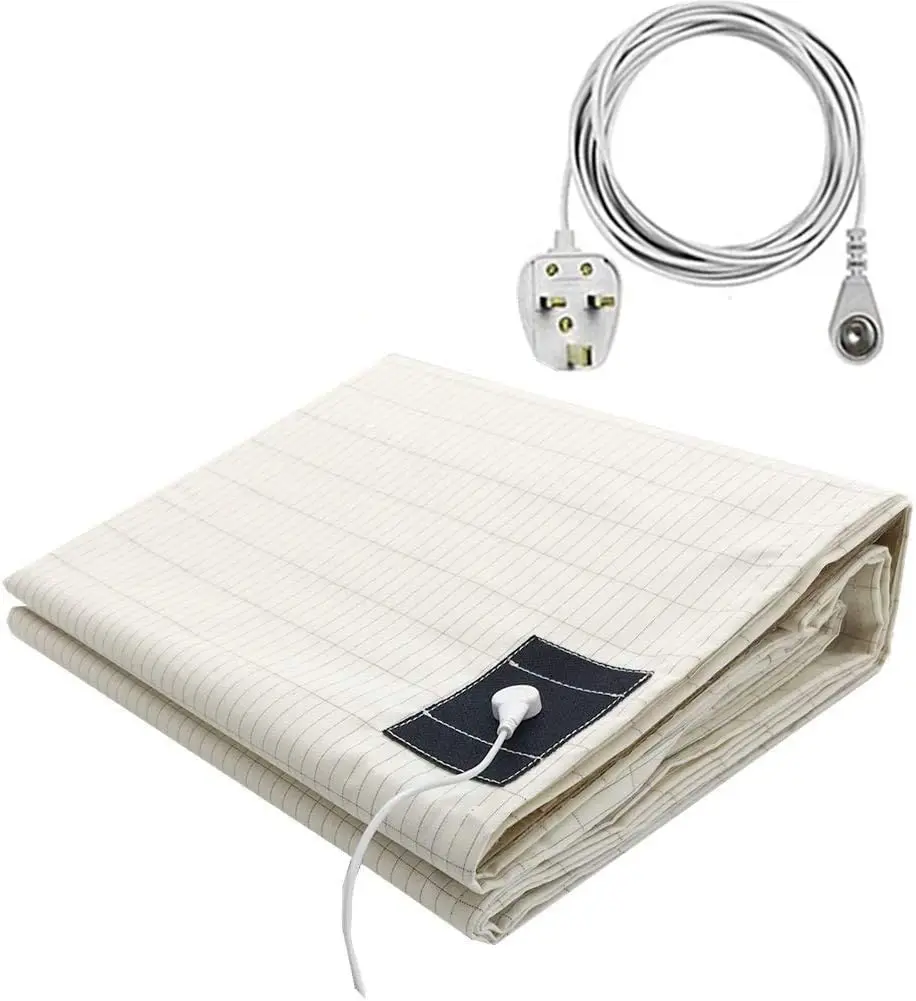27*52 Inch 68*132CM Organic Cotton ESD Earthing Grounding Bed Sheet