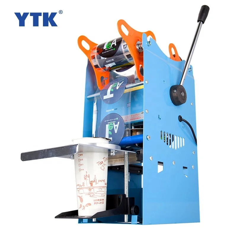 Wholesale Price Desktop Commercial Manual Paper Cup Bubble Tea Milk Tea Juice Beverage Soymilk Plastic Cup Film Sealing Machine