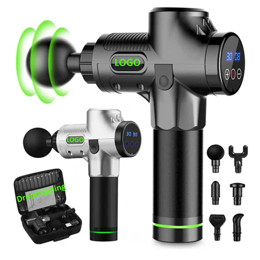 
2020 Best Sellers Dropshipping Led Touch Screen Silence Vibration Blood Circulation Massage Gun 
