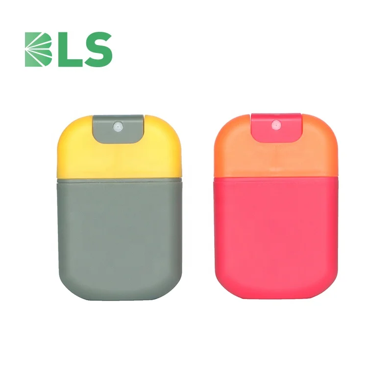 Credit card spray bottle 20ml customized color printed refillable plastic bottle