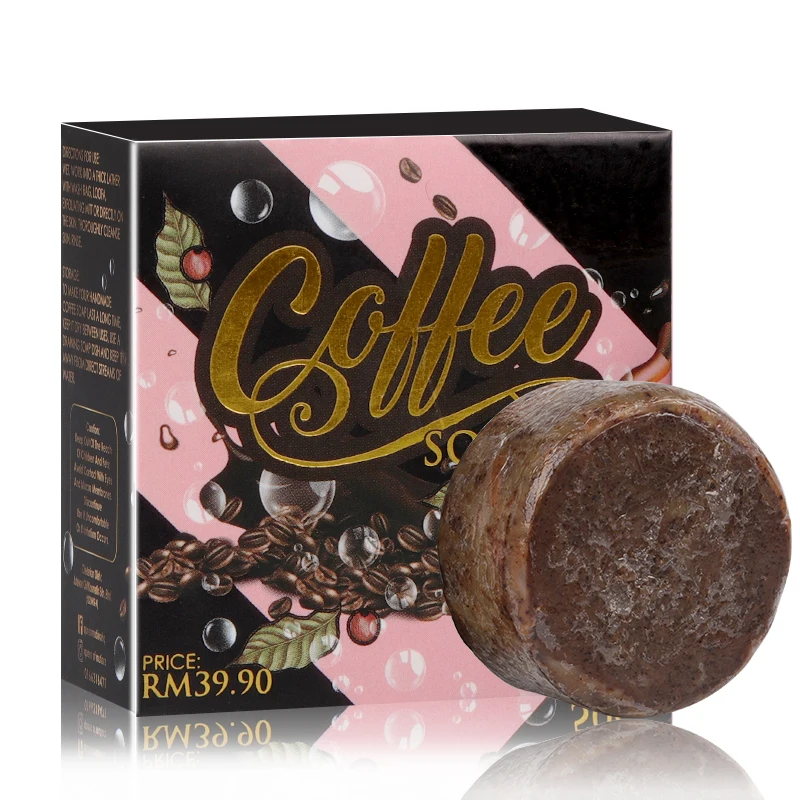 Wholesale private Label natural organic whitening handmade exfoliating deep cleaning soap coffee scrub body soap