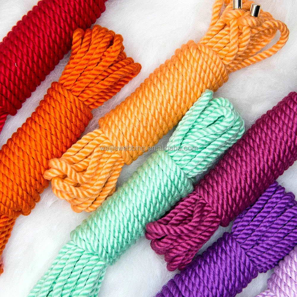 Bamboo 6mm Twisted String Shibari Rope Bondage Kinbaku Cord For Hanging