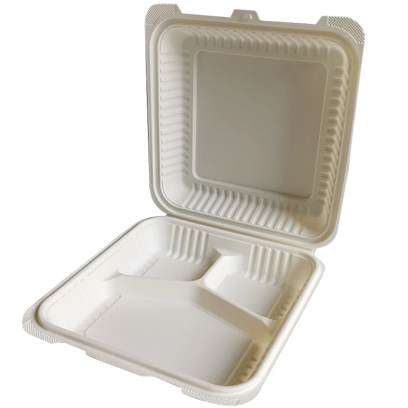 Eco Friendly Disposable Biodegradable custom takeaway microwaveable Corn Starch fast food container