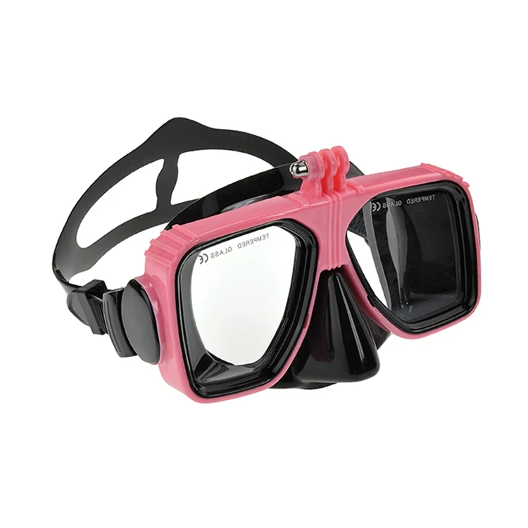 Adult Custom Logo Diving Mask Go pro Camera Bracket Scuba Anti Fog Goggles and Snorkeling Mask