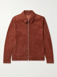 Custom men softshell trucker bomber suede jacket with two zip fastening