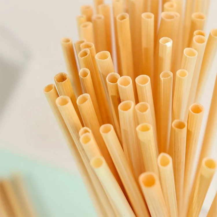 Custom Drinking Tool Biodegradable Compostable Natural Eco Wheat Straw Drinking Straws