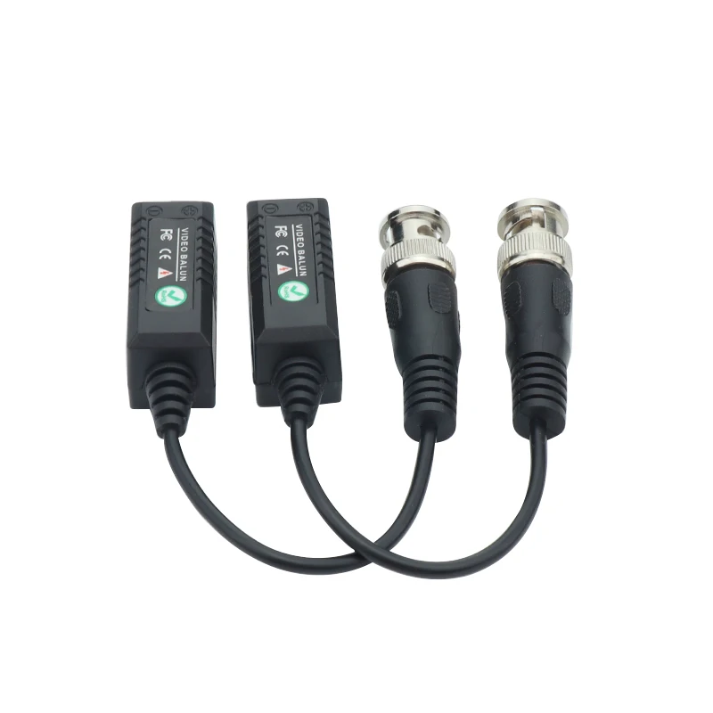 8mp 1ch Passive UTP Coaxial Twisted pair Video Balun with Male Metal BNC Connector Screw Terminal for cctv cam system