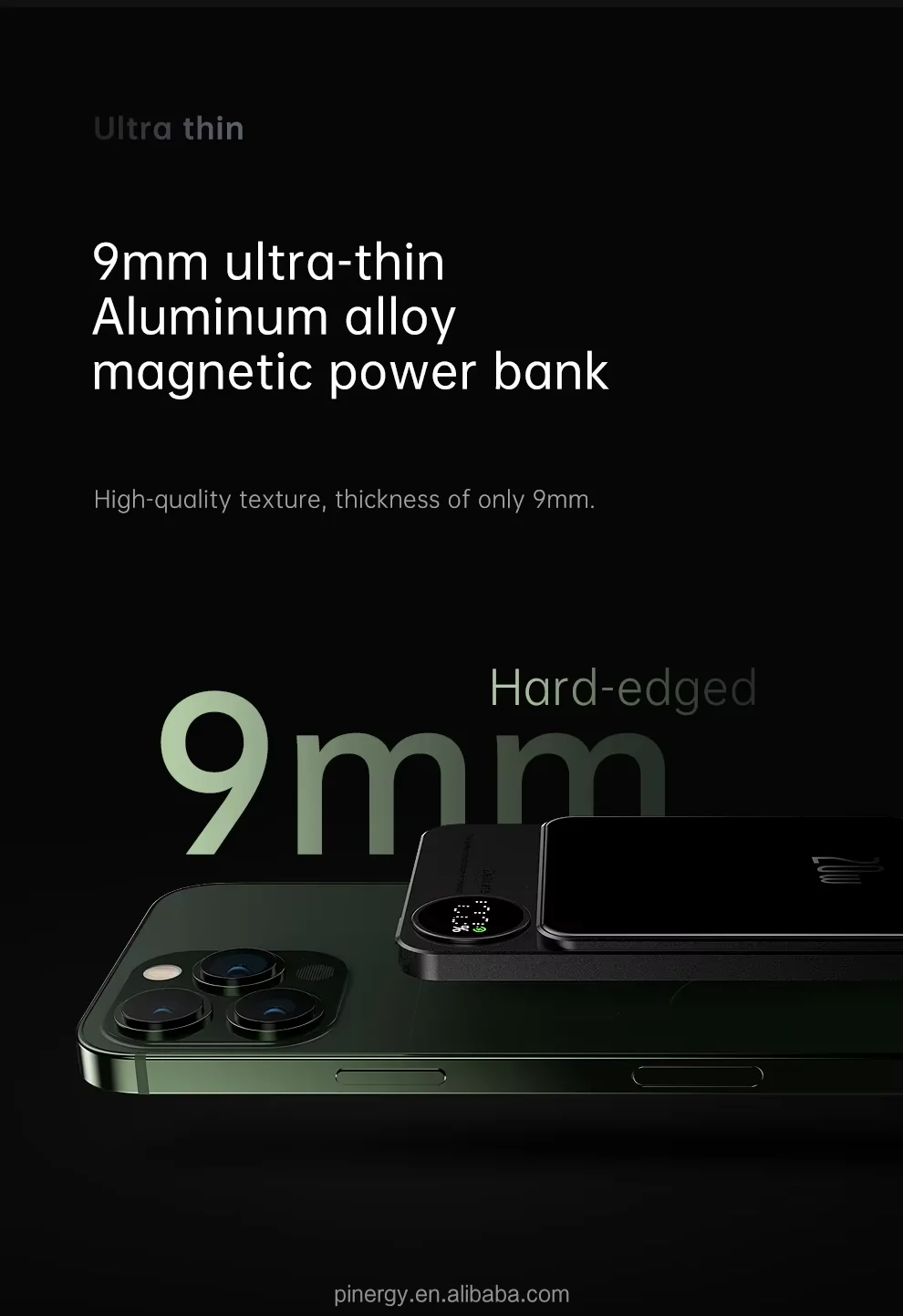 Portable 20W Ultra-Thin Wireless Fast Charging Powerbank High Capacity 10000mah 5000mah LED PVC Magnetic USB Holder Mobile