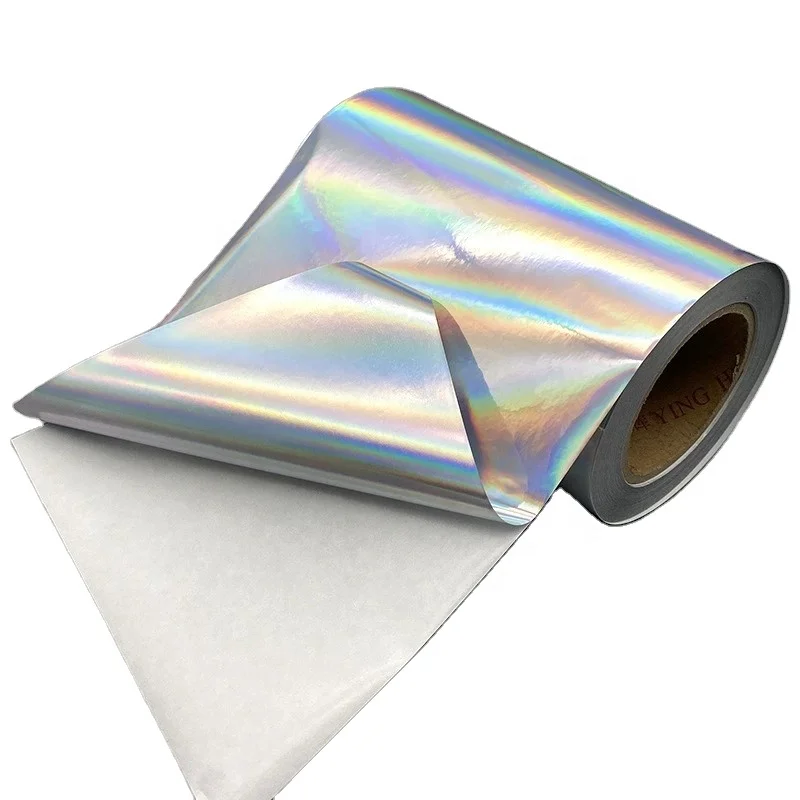62g lattice base 50u plain face laser BOPP Self-Adhesive paper label sticker material