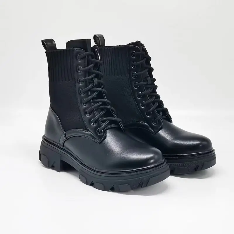 Women Ankle Boots Women Lace Up  Winter Fashion Short Boots Low Heels Vintage Wholesale Women Martins Boots