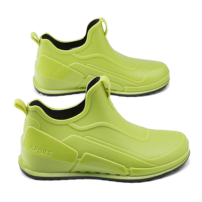 New arrival model wholesale rain boots female ankle slip-on waterproof kitchen shoes garden low price export UK high quality