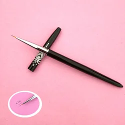 Black Rhinestone Nail Liner Painting Brush Long Liner Pen For Nail Art Stripe Pattern Brush