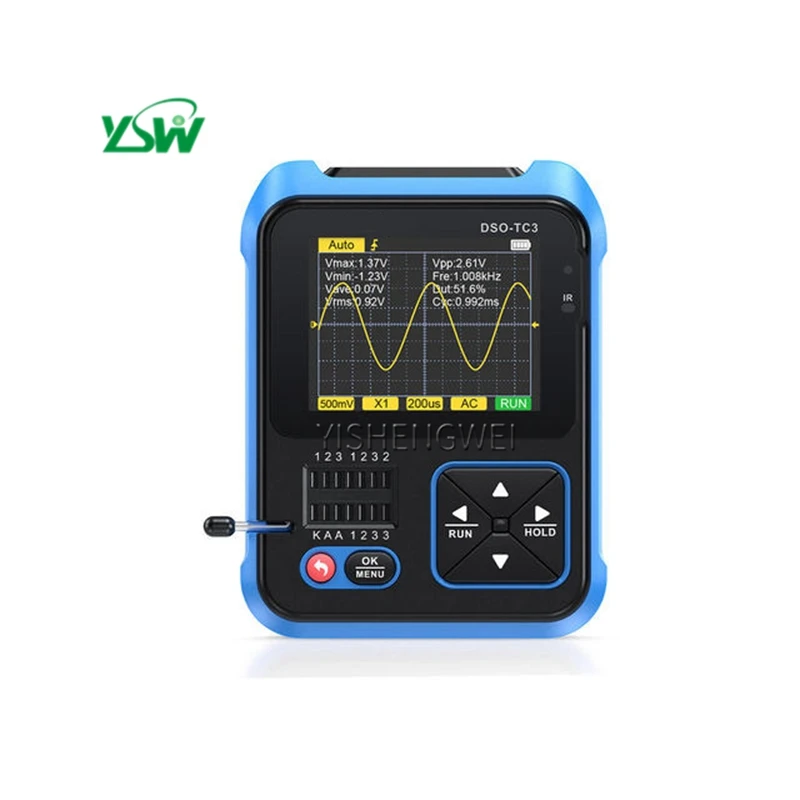 DSO-TC3 digital oscilloscope transistor tester meter portable handheld small Multi-function Multimeter Diode Voltage LCR Dete