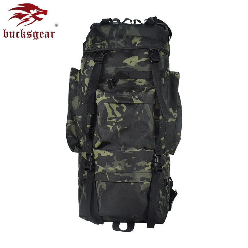 Bucksgear Factory Wholesale Promotional camping Large capacity tactical assault backpack oxford Waterproof Military Backpack 60l