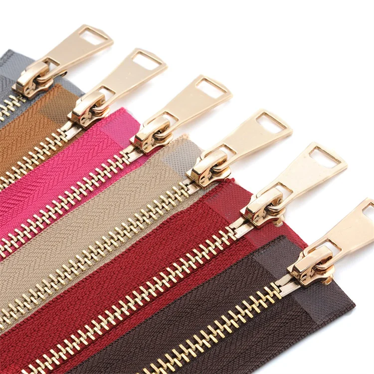 Wholesale #3 Gold Close End Durable Metal Zipper for Garments