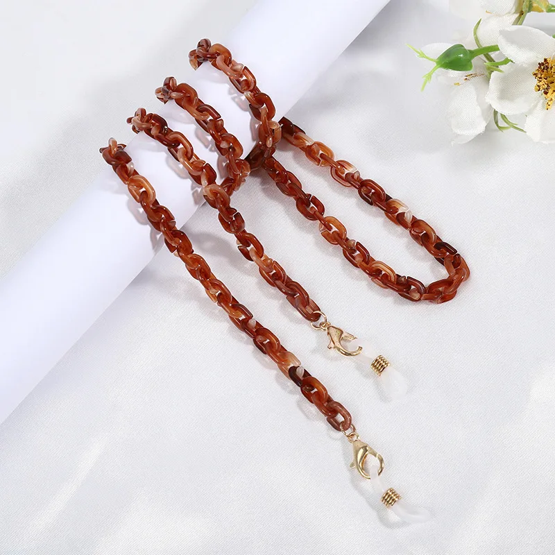 
Stock hot sale acrylic resin mask maskholder chain eye glasses chain lanyard necklace 