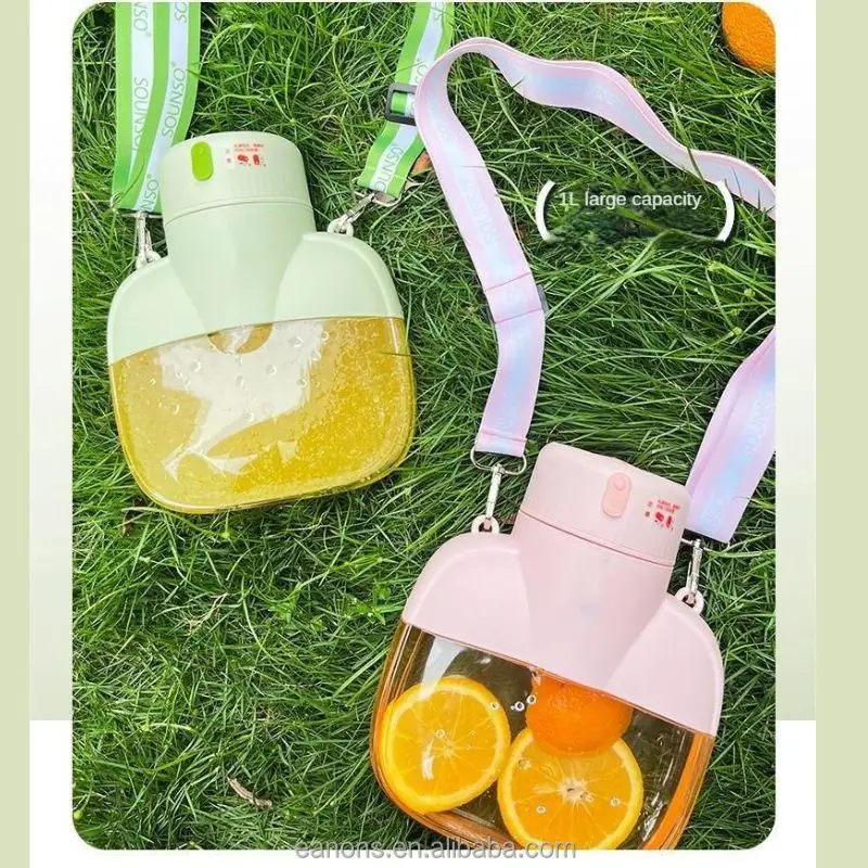 2023 Large Capacity 1l Outdoor Portable Usb Rechargeable Wireless Fresh Fruit Juice Mini Bottle Juicer Blender