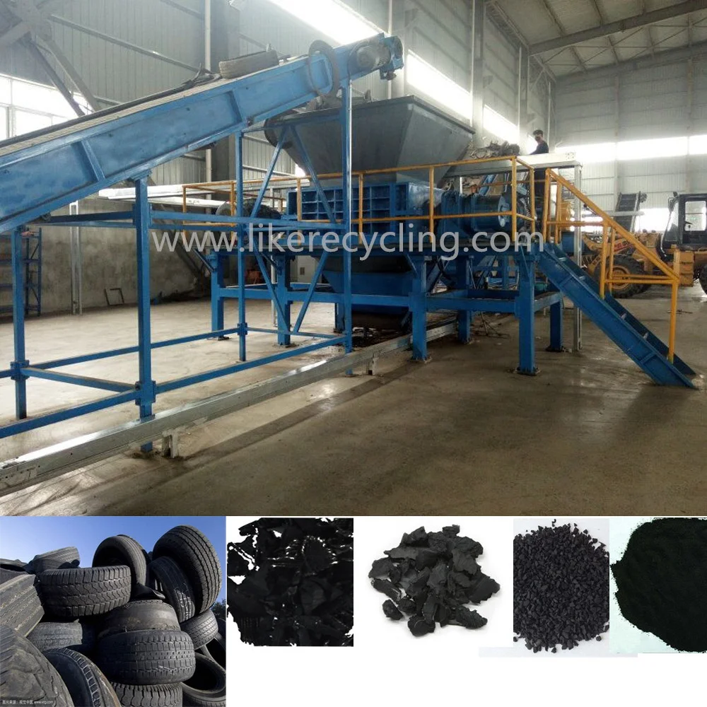 
Rubber shredding production line tire shredder tire steel wire separator 