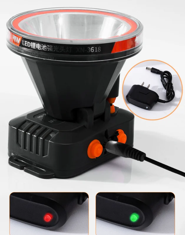 High-Power LED Strong Head Lamp with Explosive Lithium Battery Rechargeable Headwear for Fishing Outdoor/Indoor Garden Light