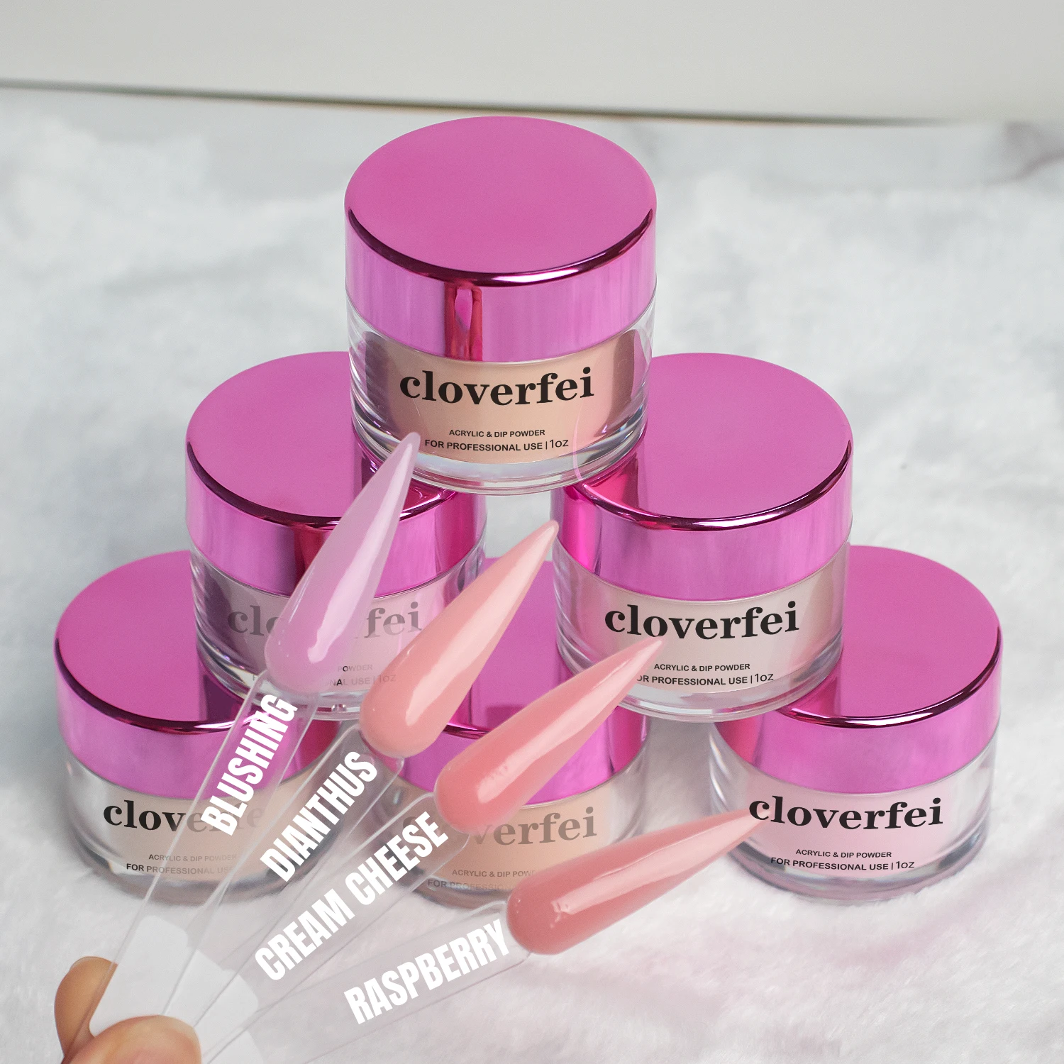 2024 New High Quality Buttery Acrylic Powder Cover Pink Nail Supplies Nail Acrylic Powder