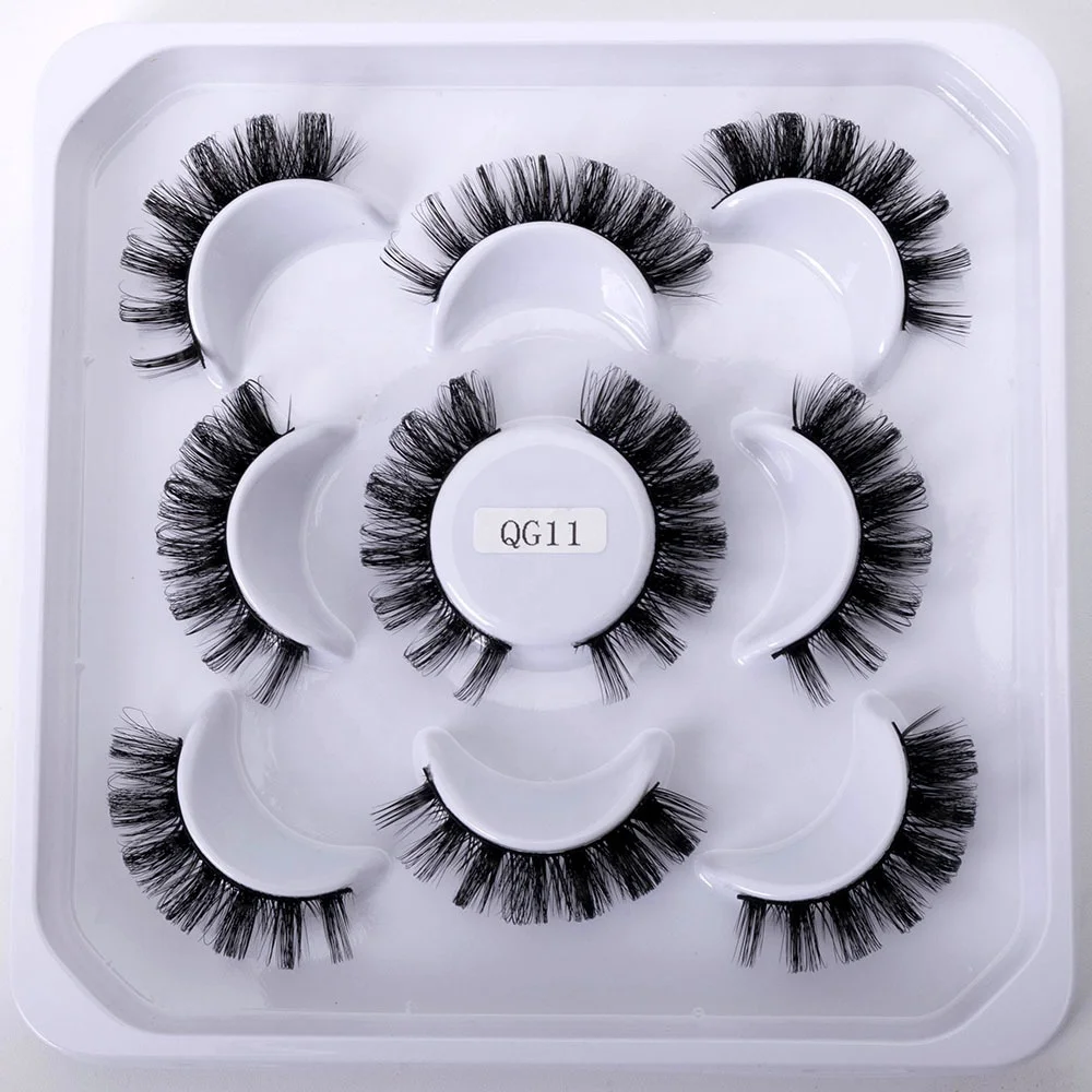 Wispy butterfly lashes silk lashes Winged faux mink 10mm c d curl Full strip eyelashes Russian strip lashes