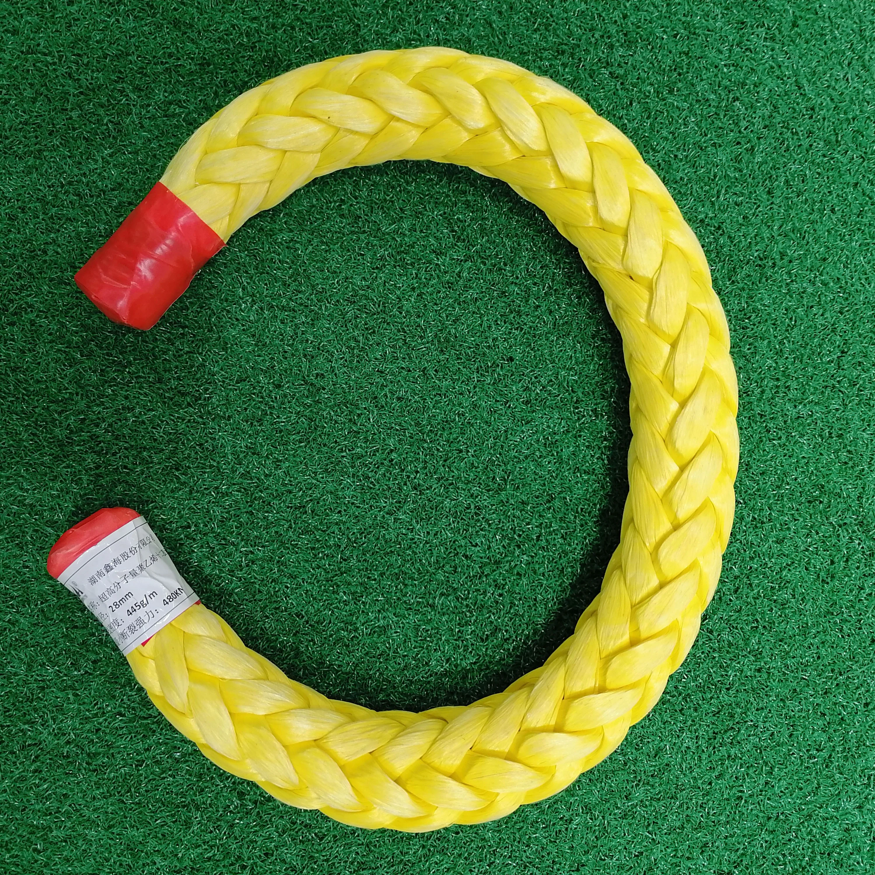 28mm UHMWPE Braided rope 12 strand marine rope for mooring and berthing ship/vessel/boat