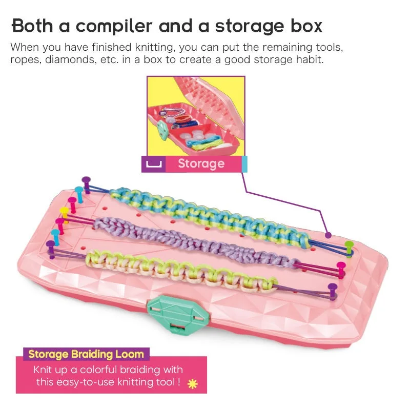 KSF Wholesale Fast Knit Custom Braided Bracelet Machine Kids Diy Toys 2023 For Girls