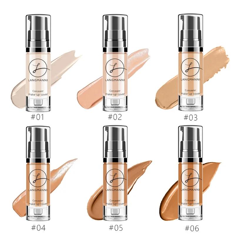 
Wholesale 6 Colors Full Coverage Makeup Liquid Concealer Waterproof Long Lasting Concealer 