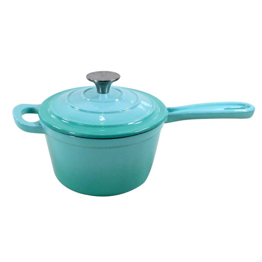 Manufacturer  enamel cast iron saucepan milk pot  soup  pot mini dutch oven with one handle