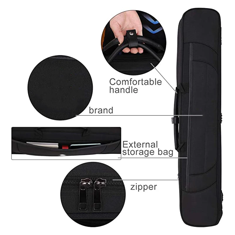 Hot Selling Waterproof Large 3x4 Pool Billiard Stick Case Pool Cue Case Carry Case Bag
