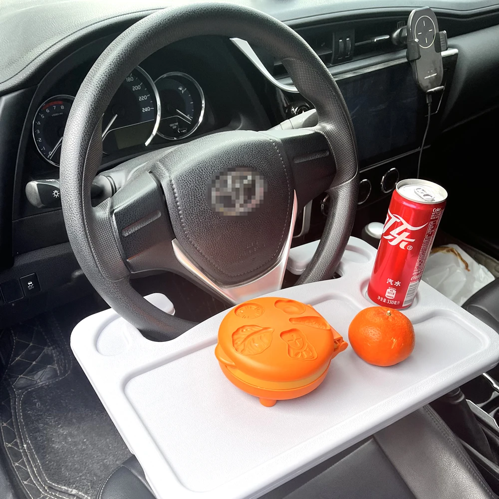 Auto Table Desk Car Steering Wheel Laptop Tray Food Desk Portable Office Table Easy to Clean