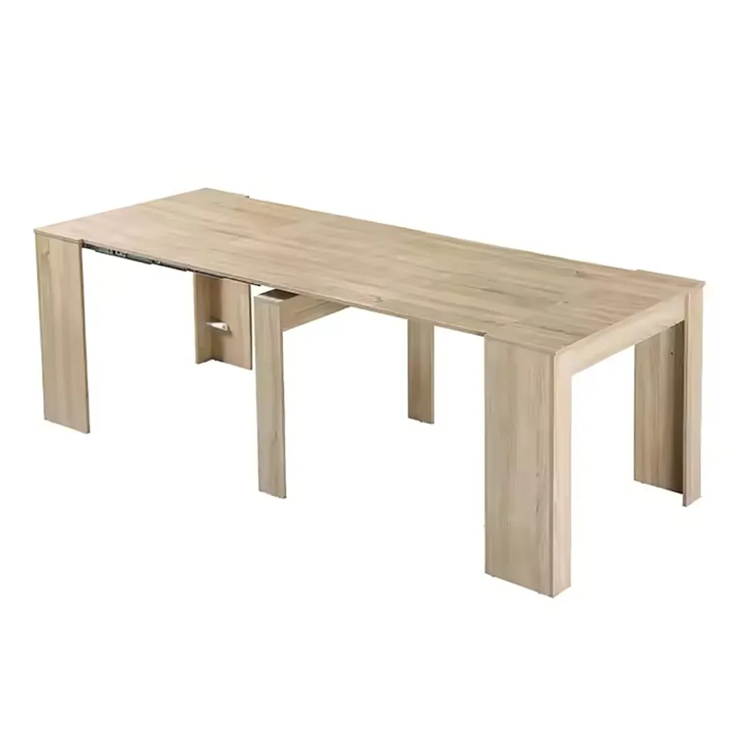 New Design Extendable Dining Table Convertible Large Table Wood For Tiny Houses