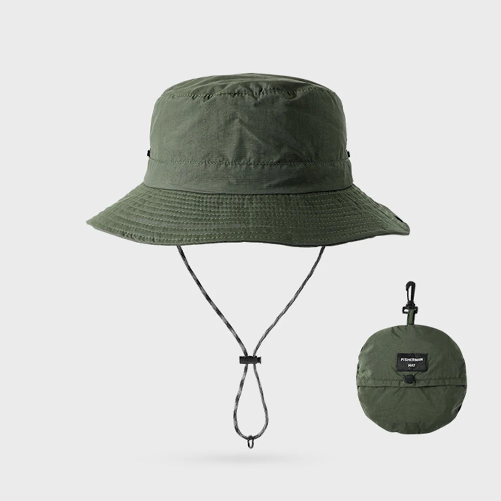 Wholesale Women Collapsible Nylon Waterproof Beach Hat Men Hiking Hat Male and Female Jungle Bushes Safari Hat