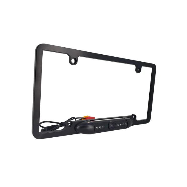 Wide angel Car License Plate Rear View Rearview Camera Frame 8 LED IR night vision USA licence Plate backup camera