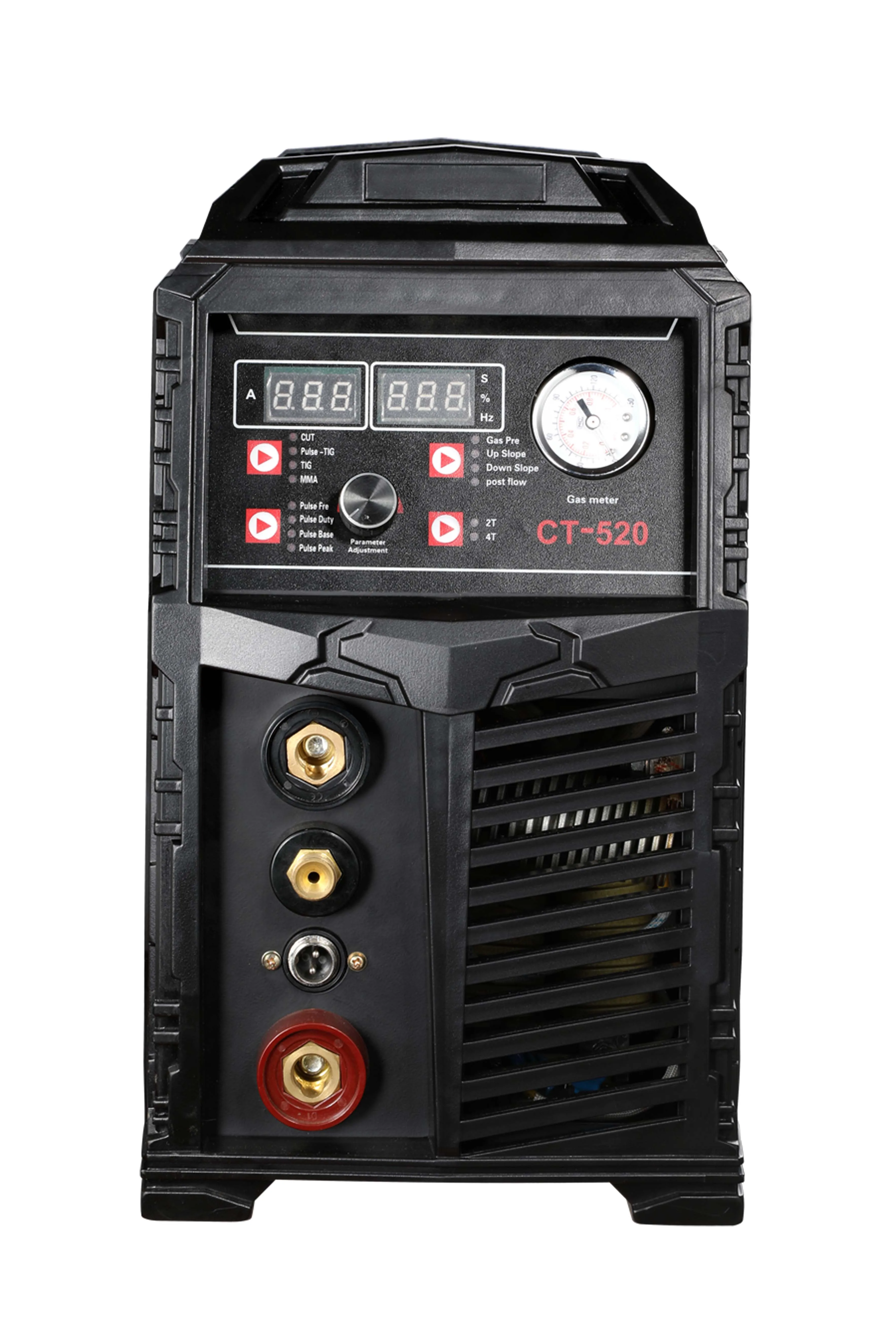 Compact Professional IGBT Inverter Plasma Cutting TIG Pulse TIG MMA 4 In1 Welding Machine CT-520  Plasma Cutter With Gas Meter