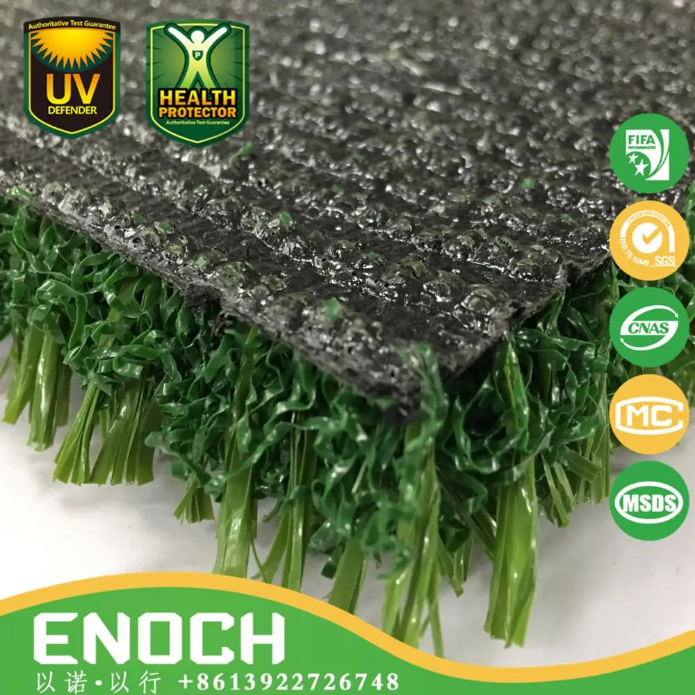 ENOCH High quality 25mm 30mm non-infill football grass cesped artificial turf for soccer courts