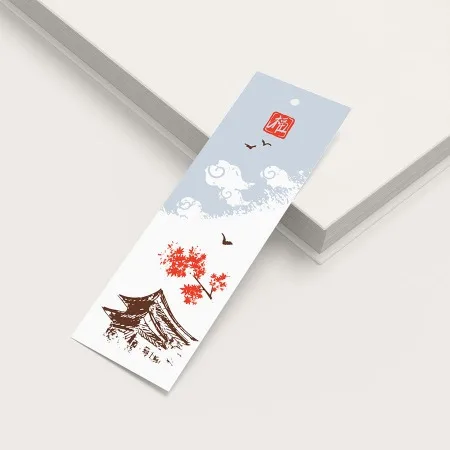 Custom printing logo design paper card hang tag bookmark
