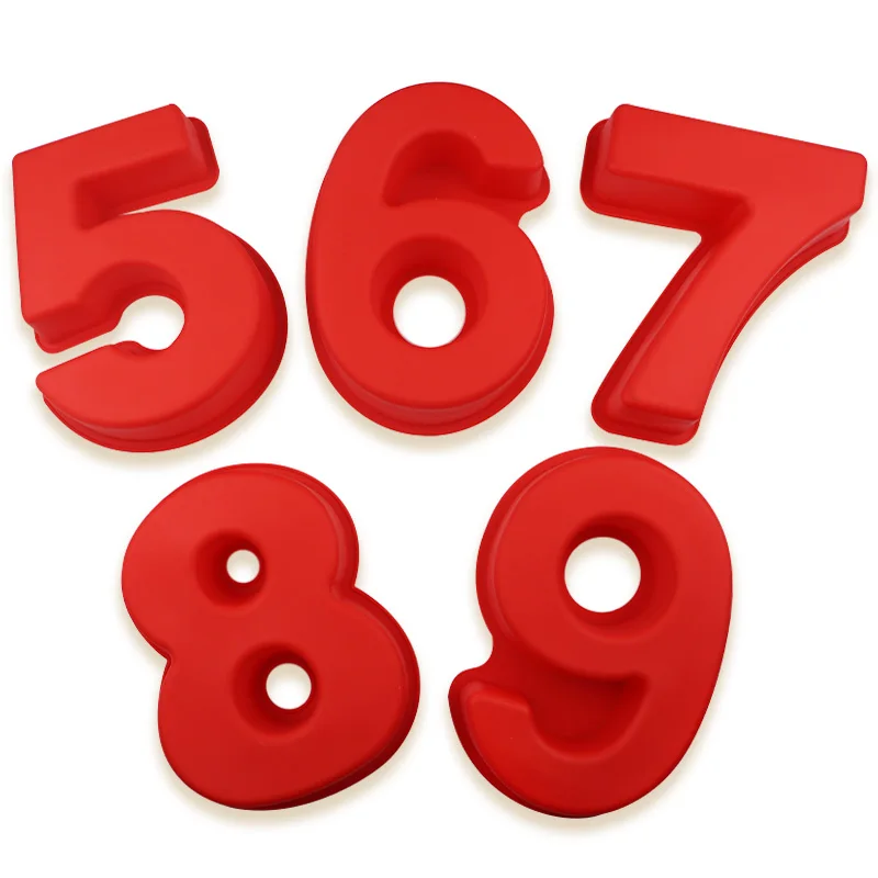 286 10 inch digital number shape silicone cake mold creative cake mold DIY baking cheese silicone mold cake bake base home use