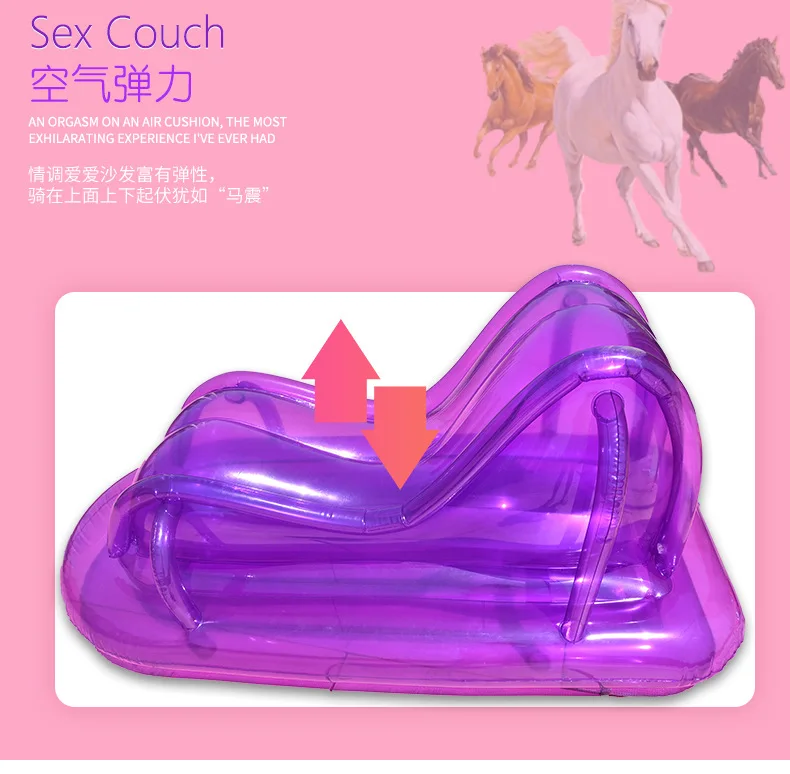 indoor  transparent sexy lounge chair couple holiday lazy bed inflatable sex sofa for honeymoon