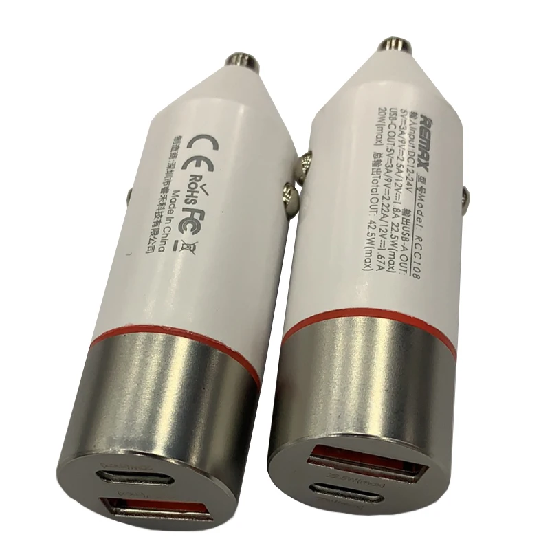 New PD QC 42w Car Charger Super Charge Dual Port Tpe C Fast Charging QC 3.0 PD Car Charger