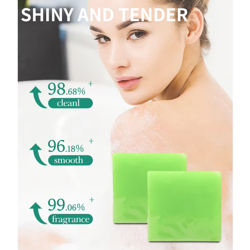 Wholesale OEM Hydrating Soothing Vegan Organic Firming Soap Bars Natural Aloe Vera Extract Handmade Soap