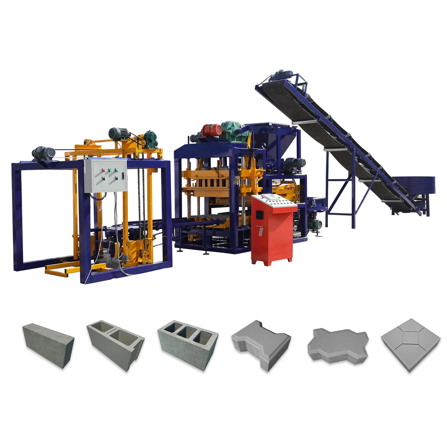 QT4-25 construction material making machine concrete paver block small machine