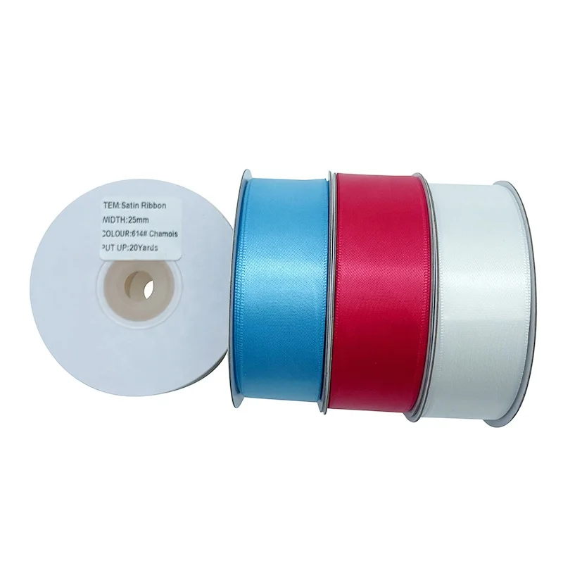 E-Magic Factory 196 Colors Custom Ribbon 100% Polyester Double Face Satin Roll 38Mm Gift for Wrapping