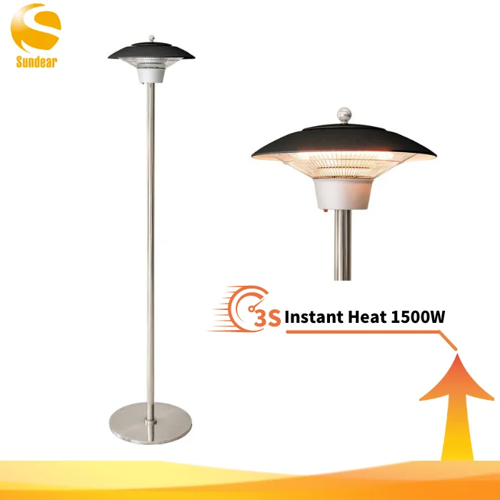 2022 Best Selling Portable Floor Standing Patio Heater for Outdoor Garden Balcony Plug in Electric Heater